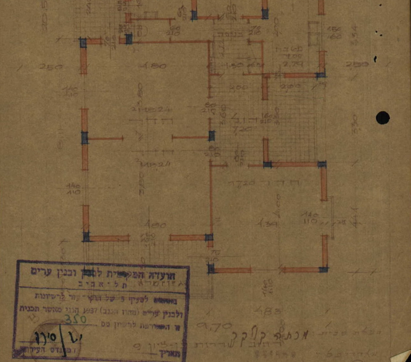 תוכנית עמודים מקורית