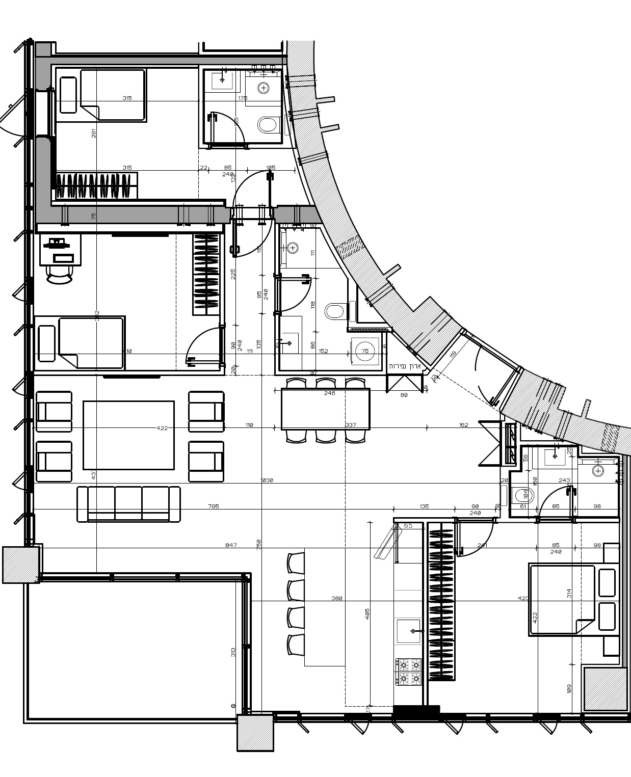 תוכנית עם מידות